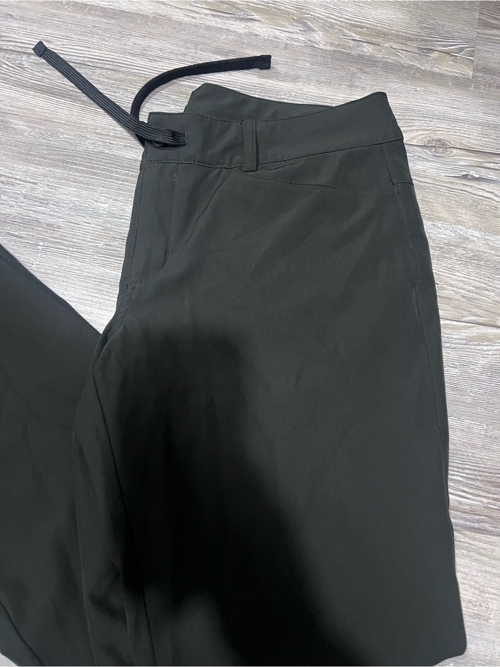 Women’s  Black Stretch Drawstring Pants - Picture 2 of 9